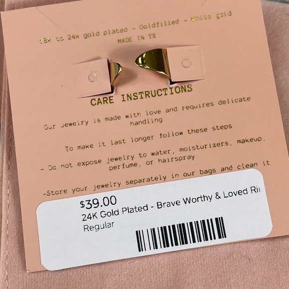 24K Gold Plated "Worthy" Ring - Picture 4 of 5